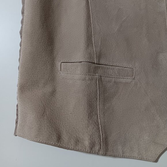 Men's "Personal Choice" Suede Vest with Snap Closure / Sand color / Size Large - Picture 9 of 14